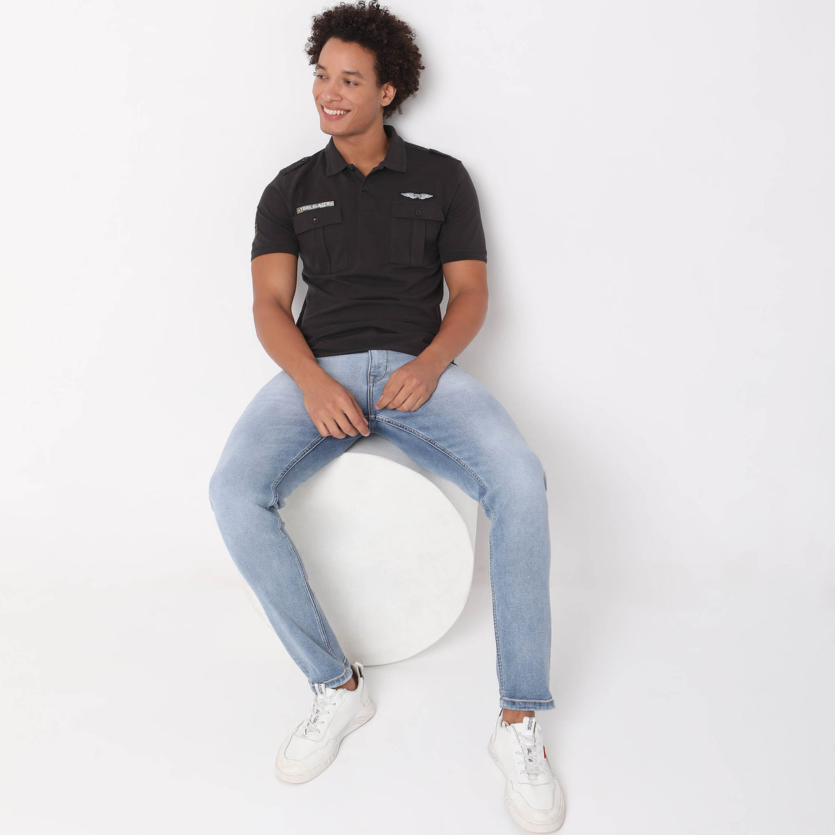 Regular Fit Solid Polo T-Shirt