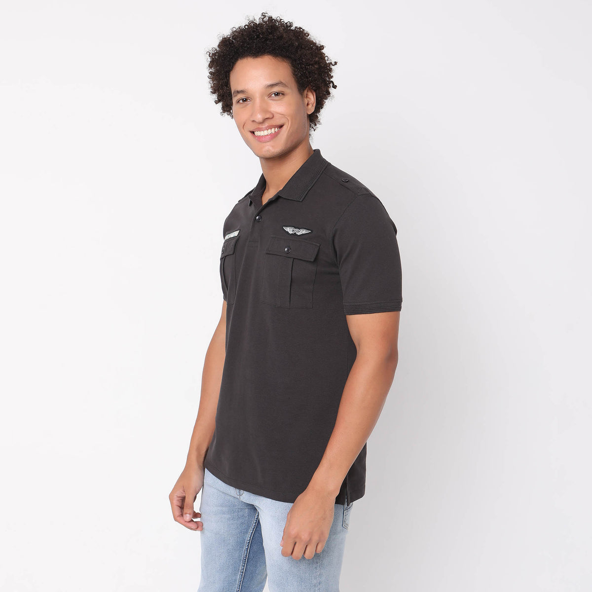 Regular Fit Solid Polo T-Shirt