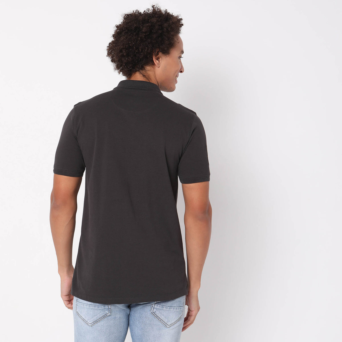 Regular Fit Solid Polo T-Shirt