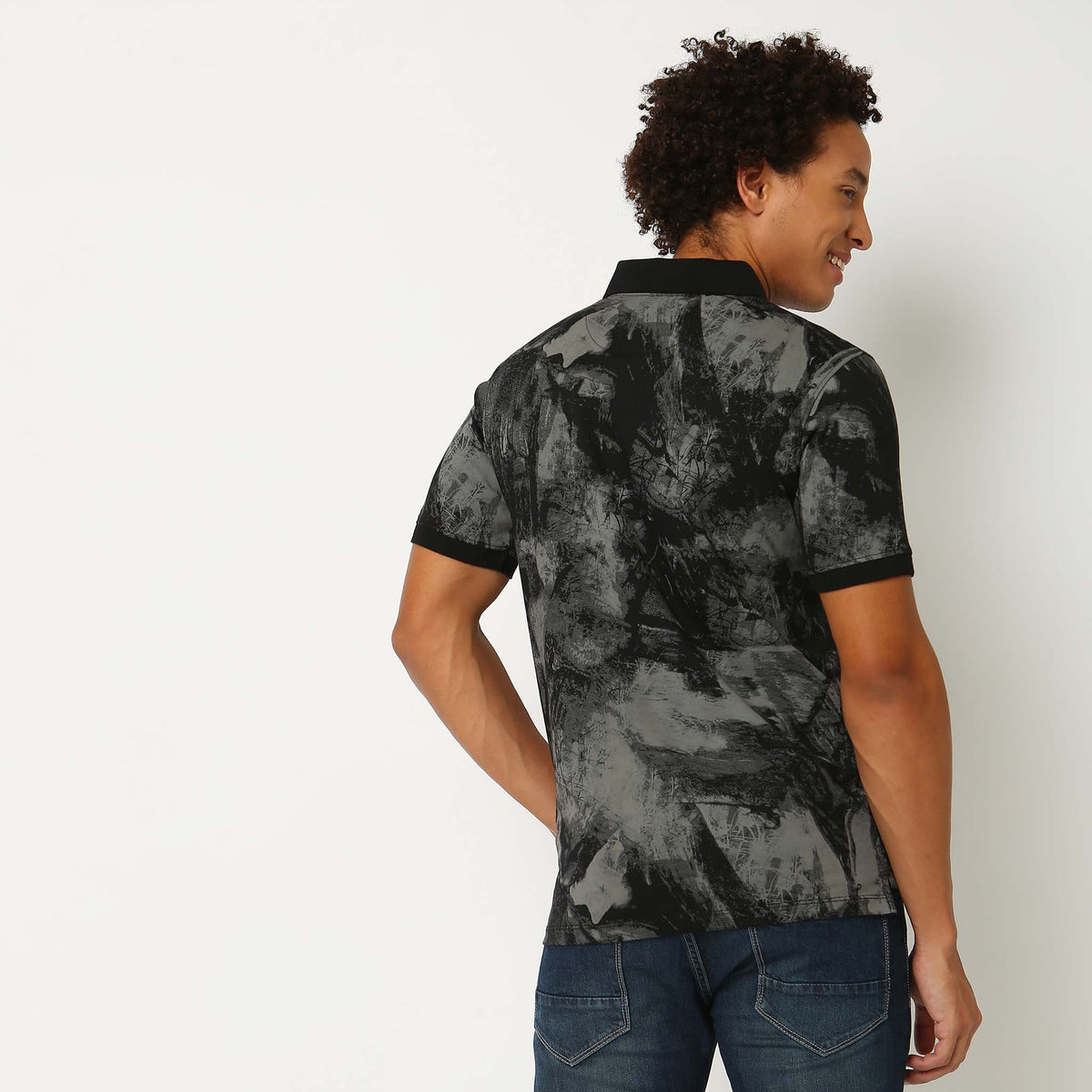 Regular Fit Printed Polo T-Shirt