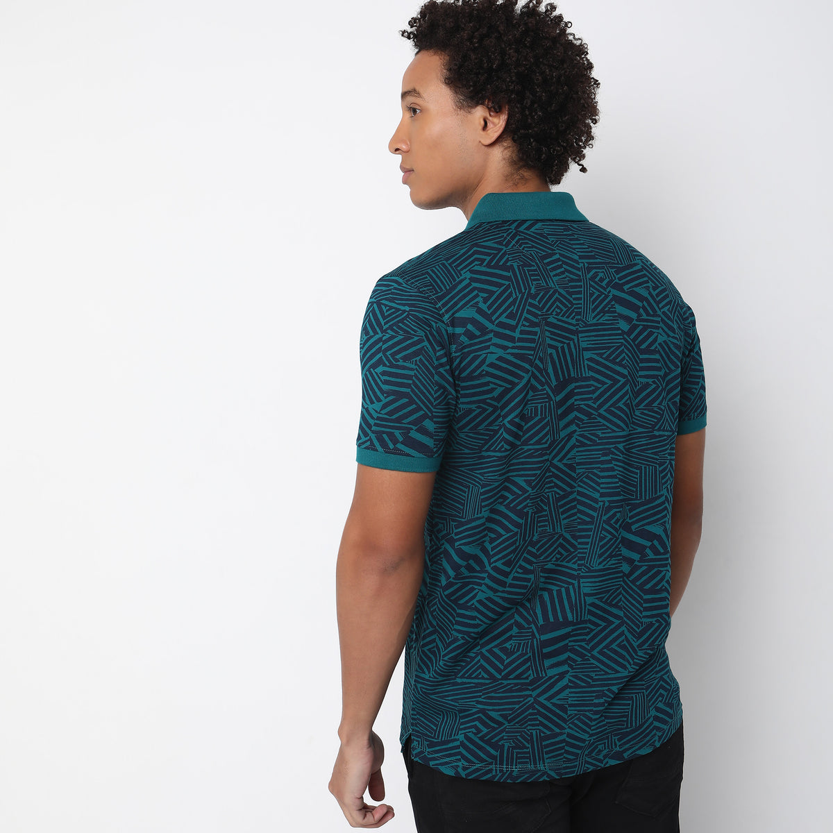 Regular Fit Printed Polo T-Shirt