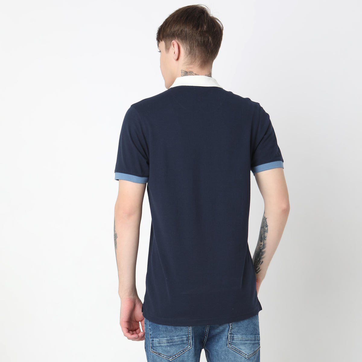 Regular Fit Striped Polo T-Shirt