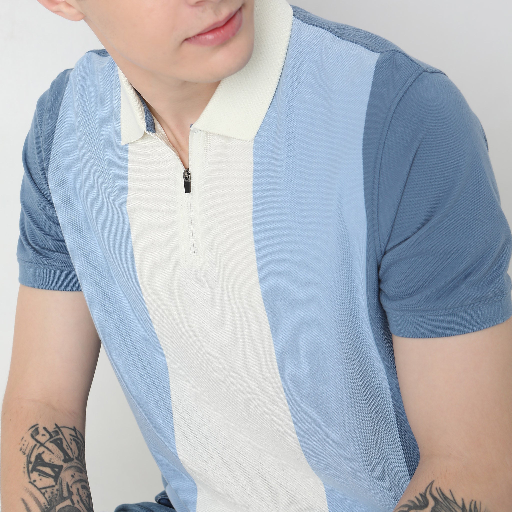 Regular Fit Striped Polo T-Shirt