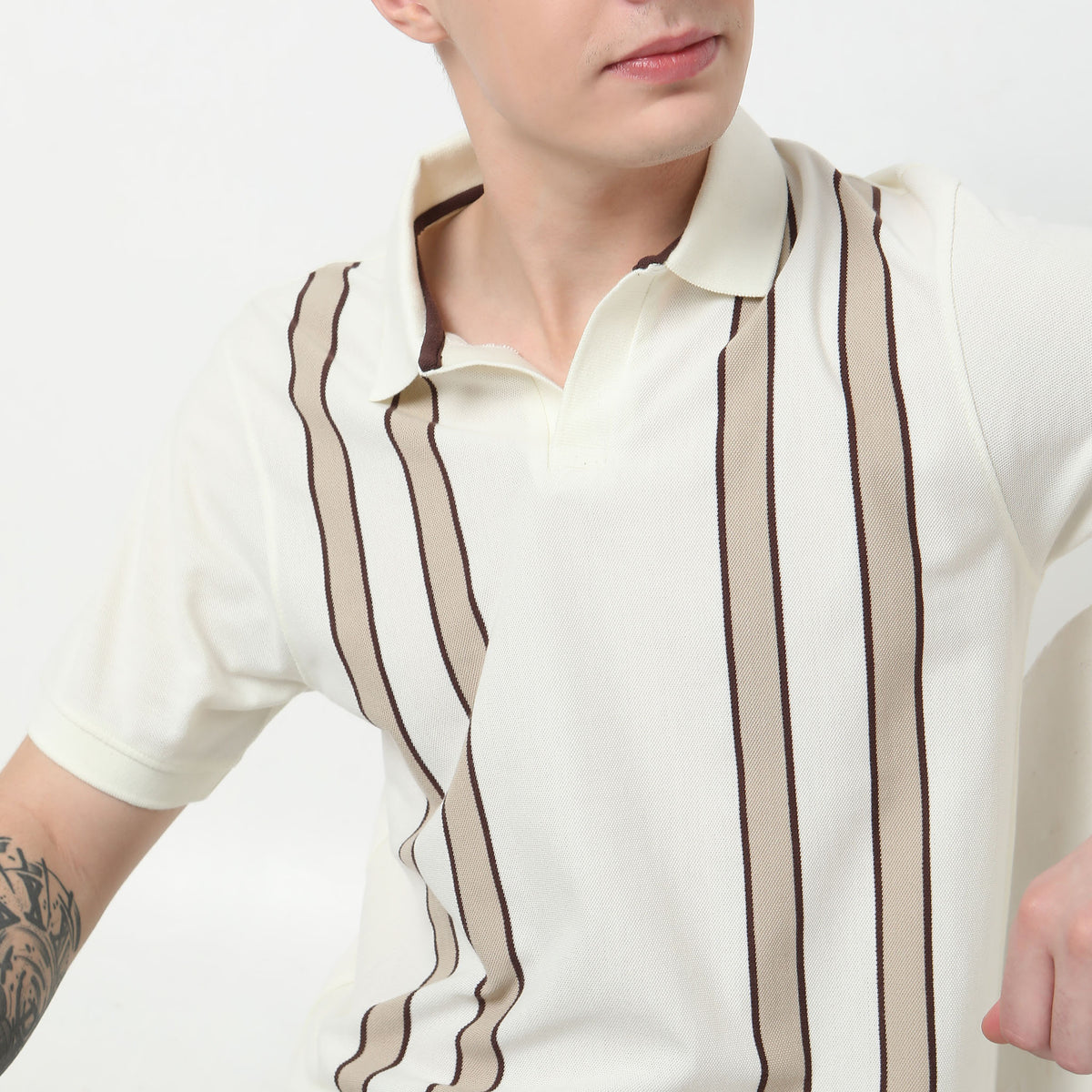 Regular Fit Striped Polo T-Shirt