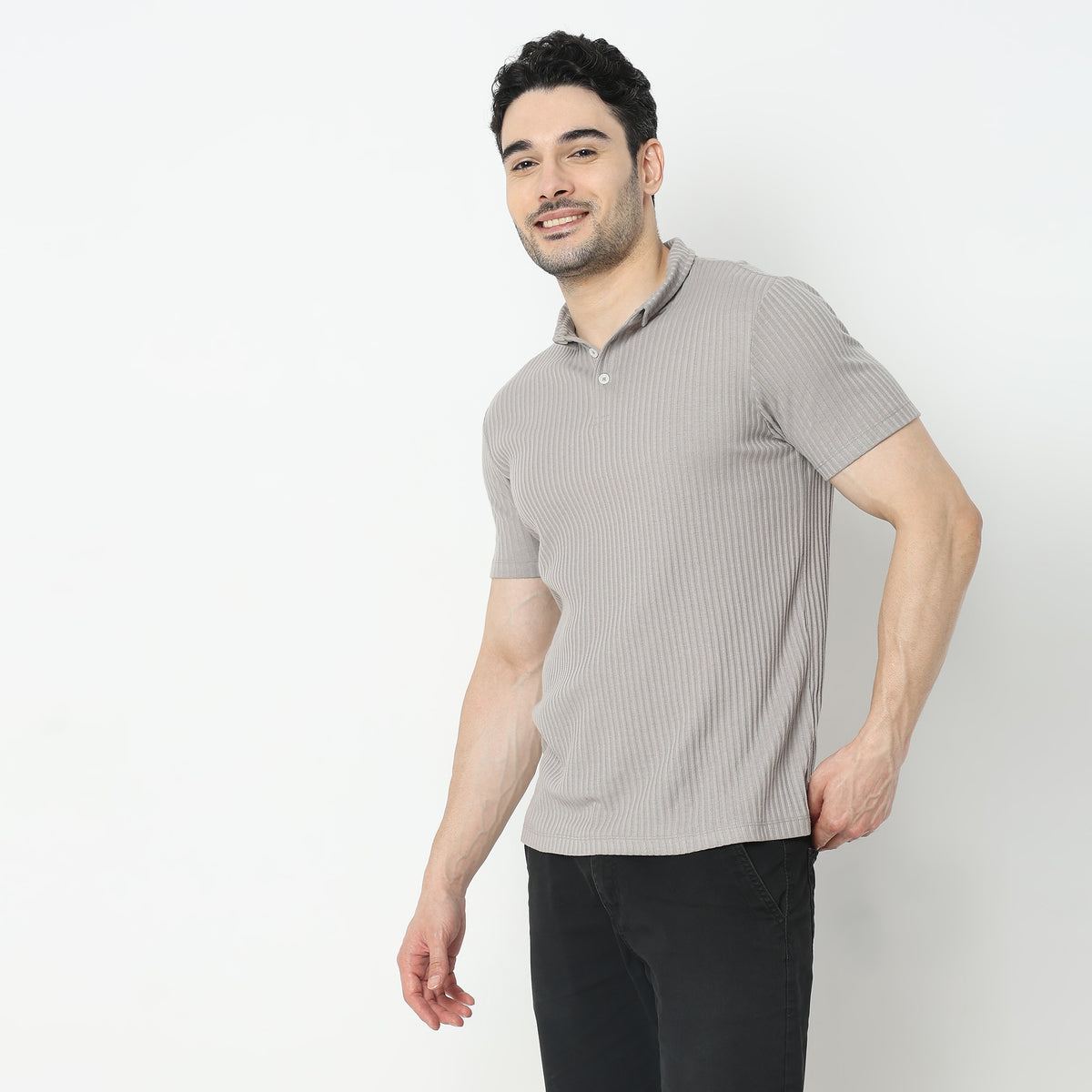 Regular Fit Structured Polo T-Shirt