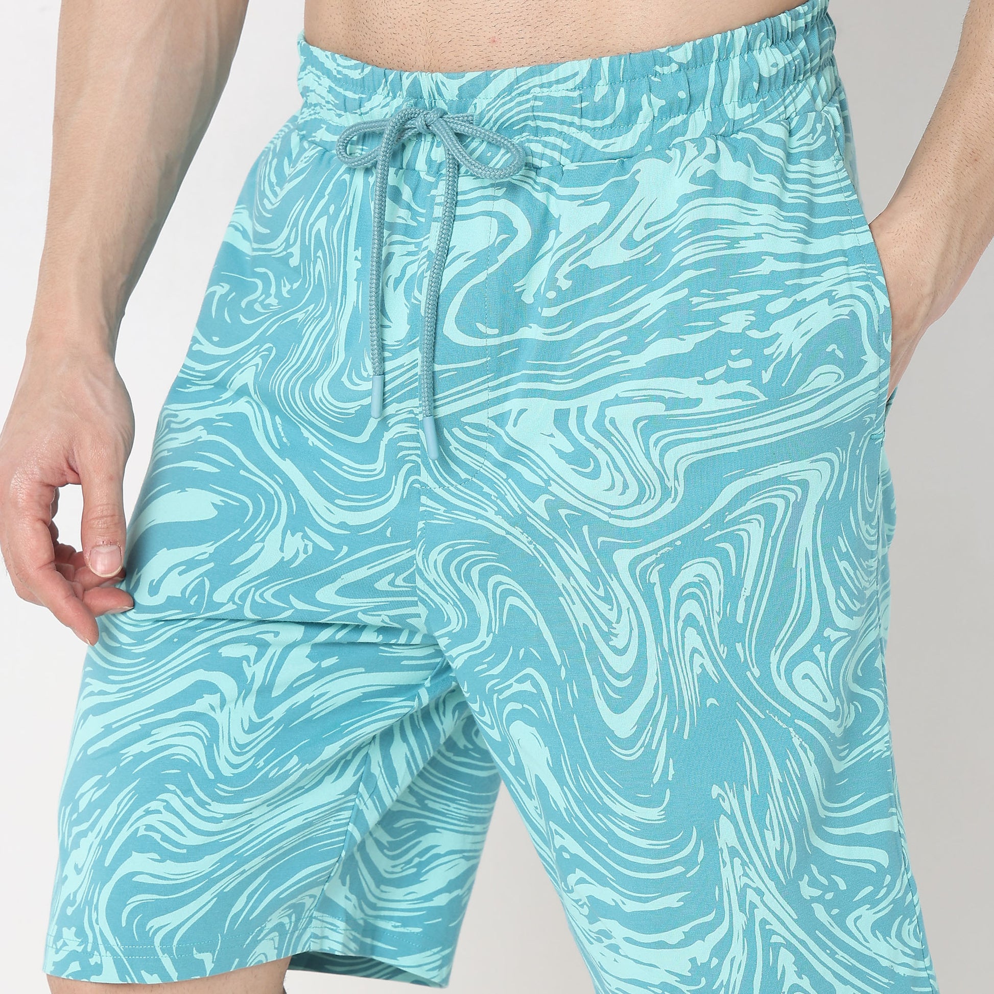 Regular Fit Printed Mid Rise Shorts