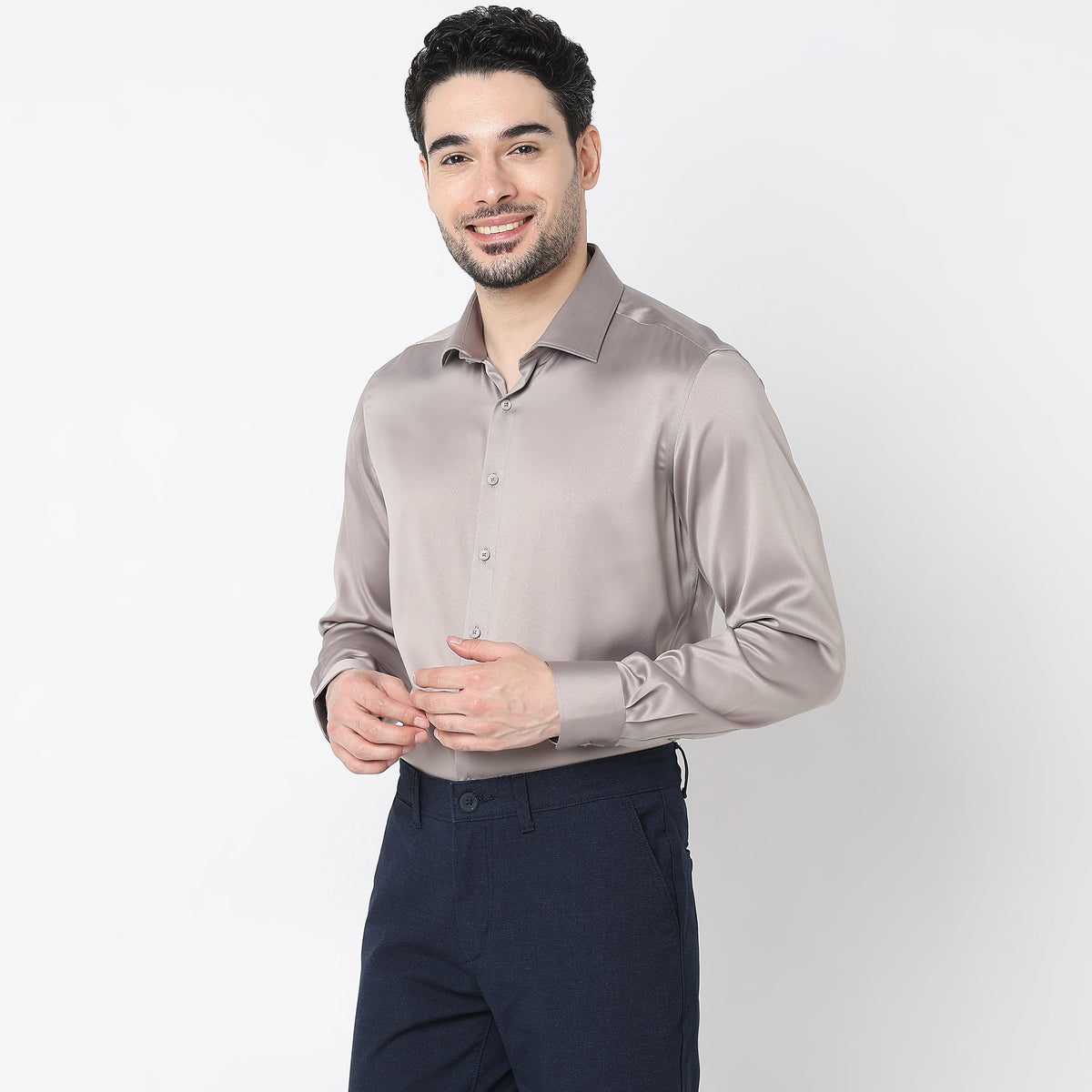 Slim Fit Solid Shirt