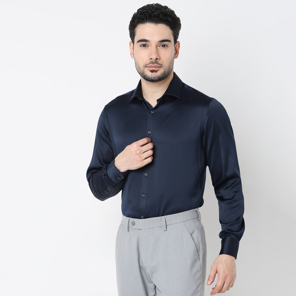 Slim Fit Solid Shirt