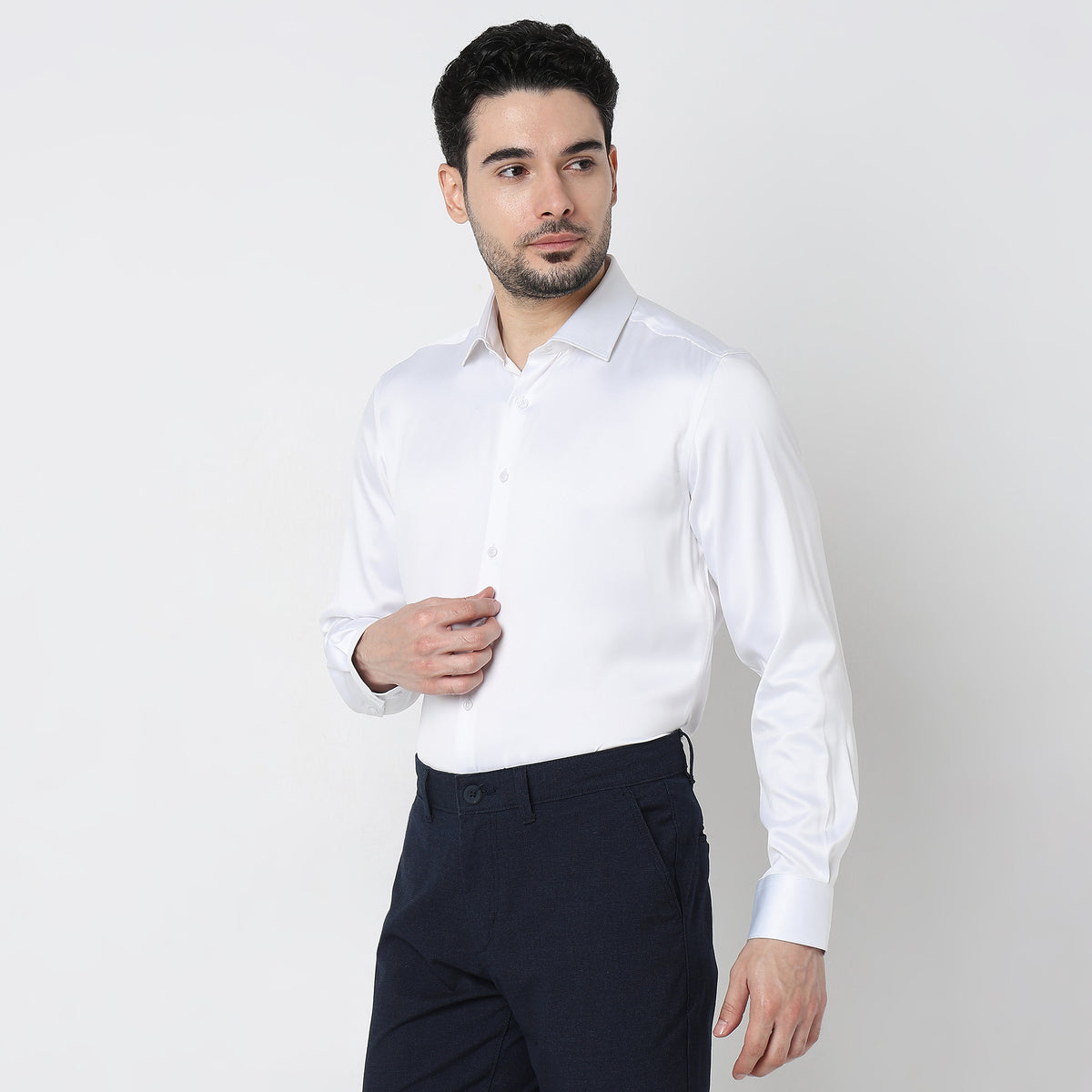 Slim Fit Solid Shirt