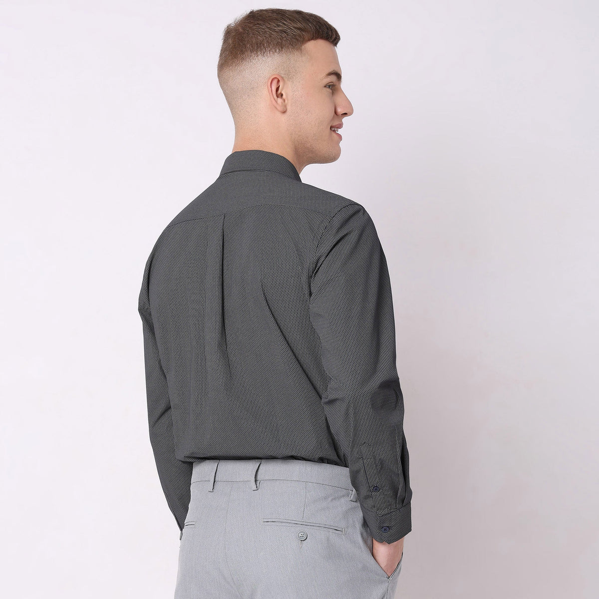 Men Wearing Regular Fit Printed Shirt