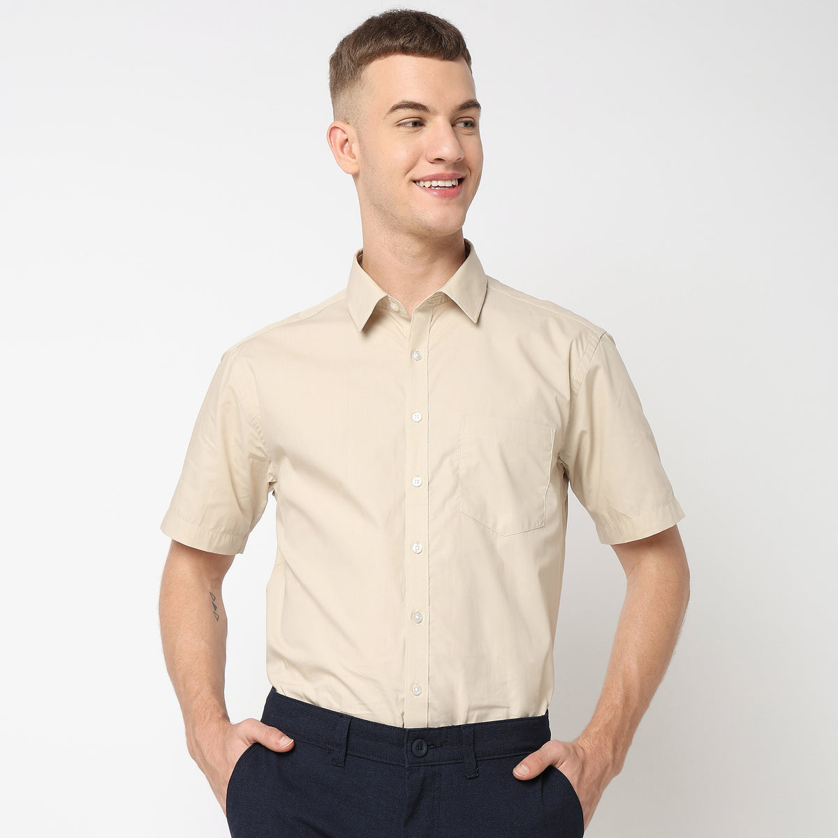 Regular Fit Solid Shirt