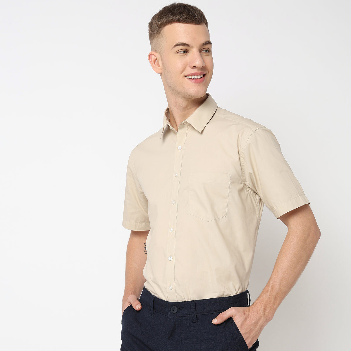 Regular Fit Solid Shirt