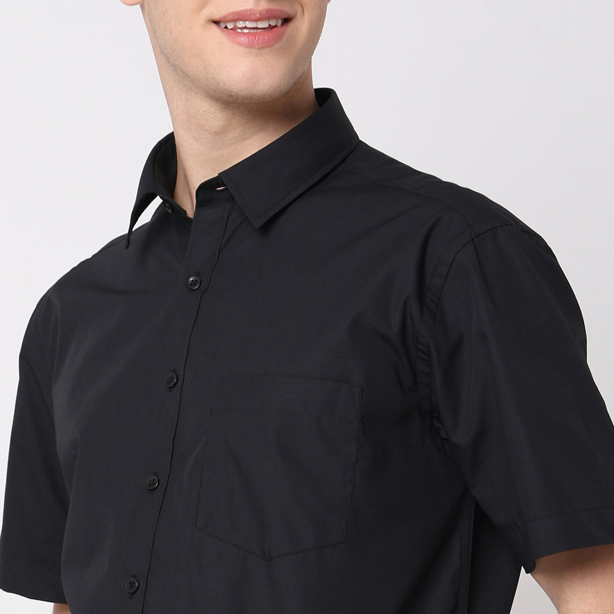 Regular Fit Solid Shirt