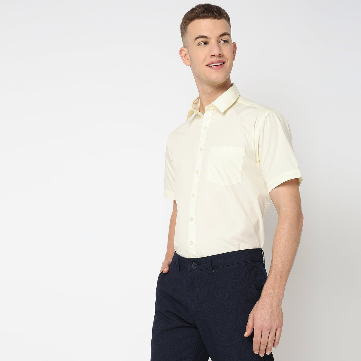 Regular Fit Solid Shirt