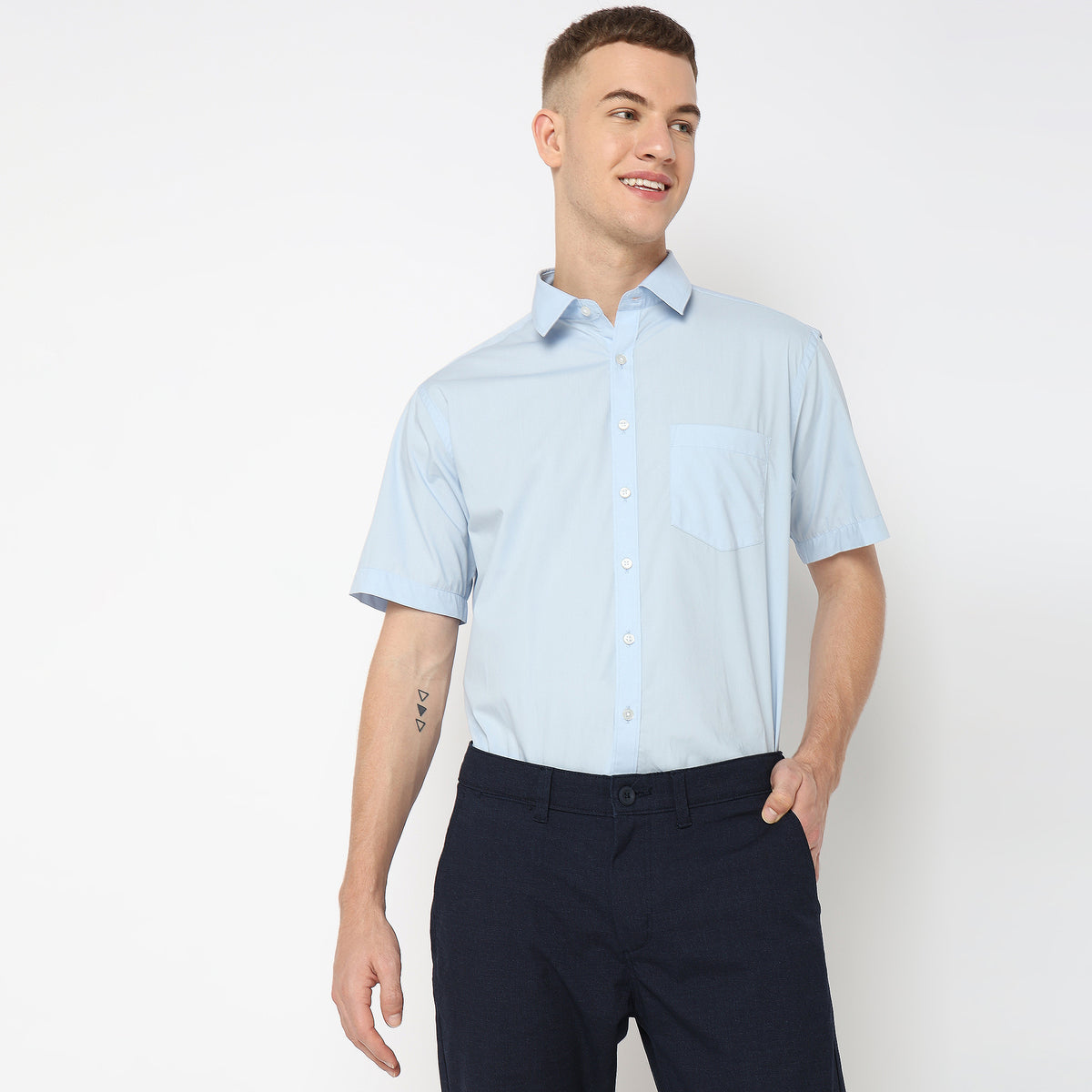 Regular Fit Solid Shirt