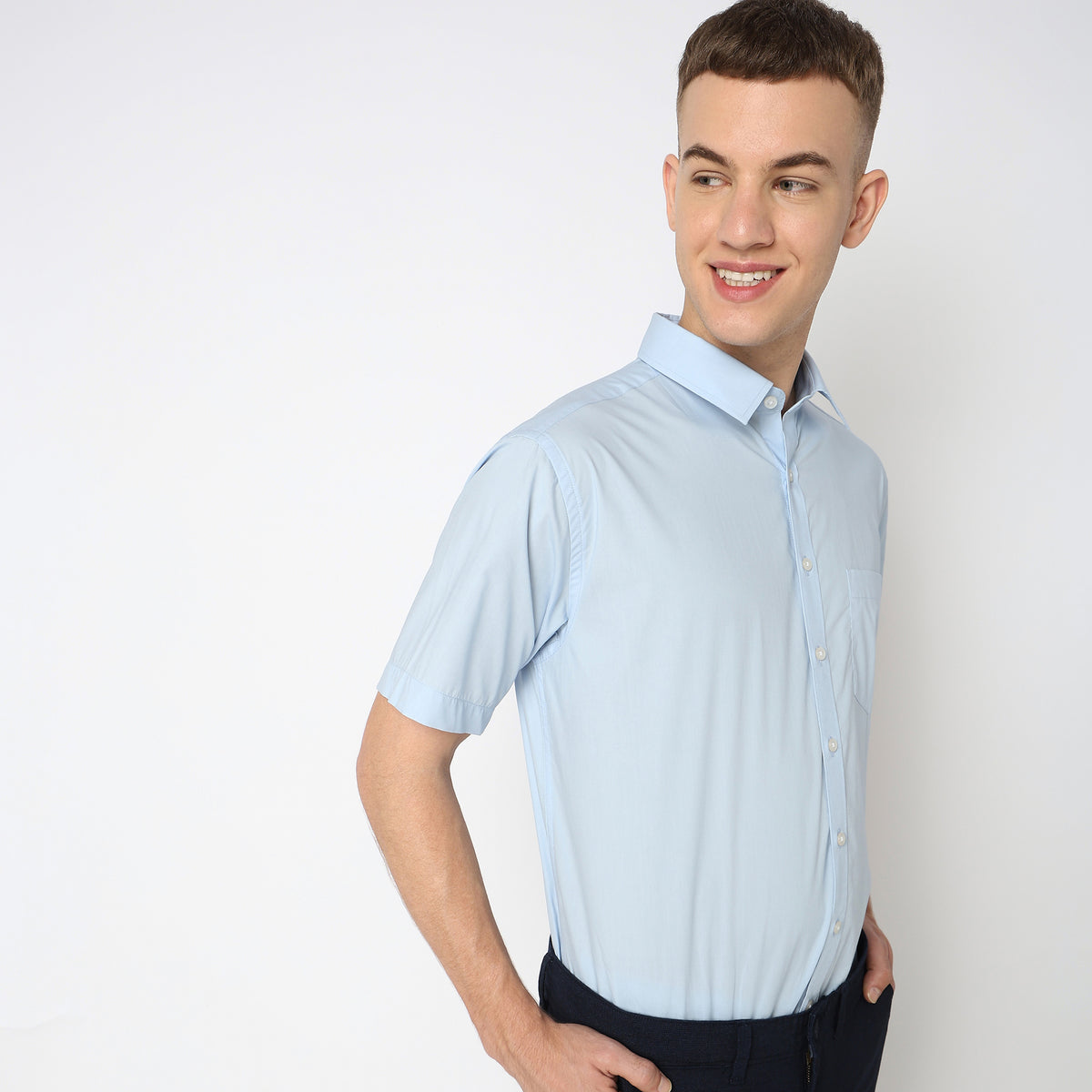 Regular Fit Solid Shirt