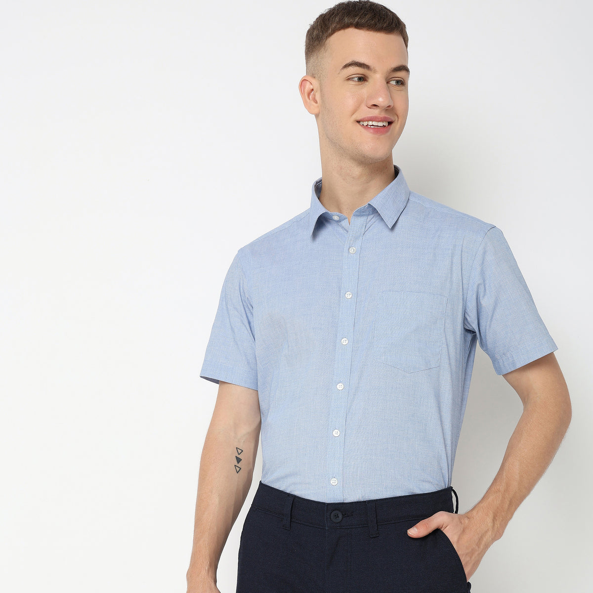 Slim Fit Solid Shirt