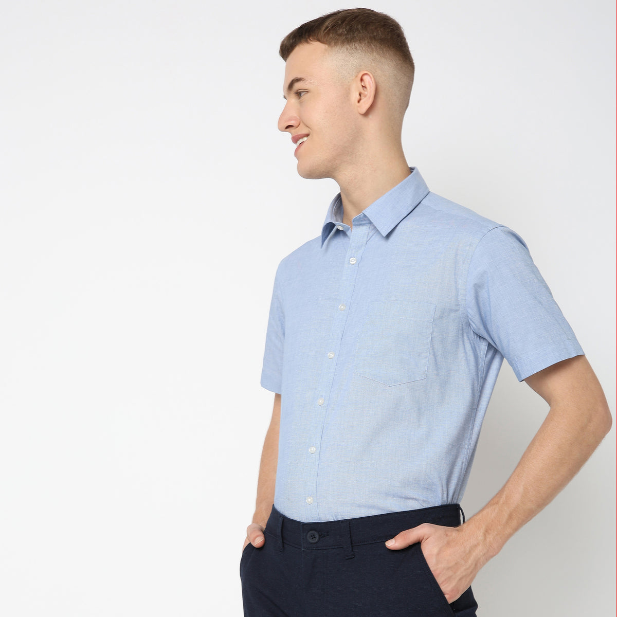 Slim Fit Solid Shirt