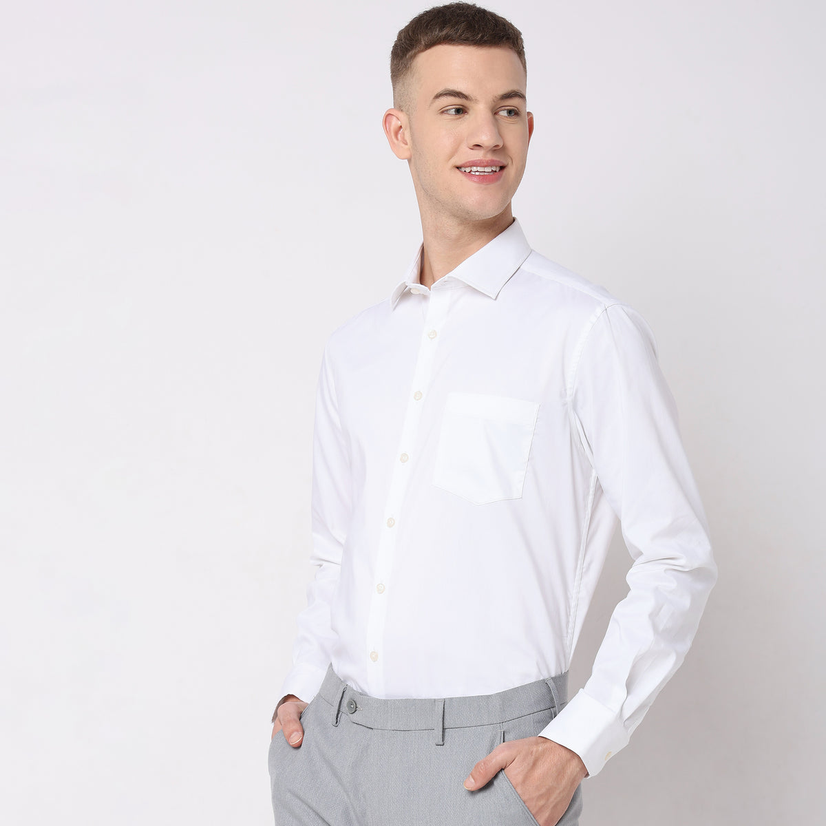 Slim Fit Solid Shirt