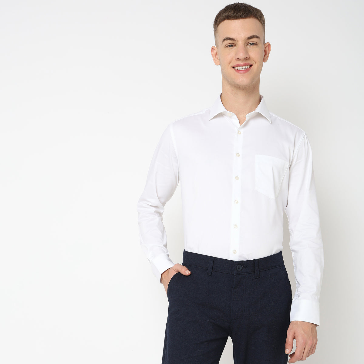 Slim Fit Solid Shirt