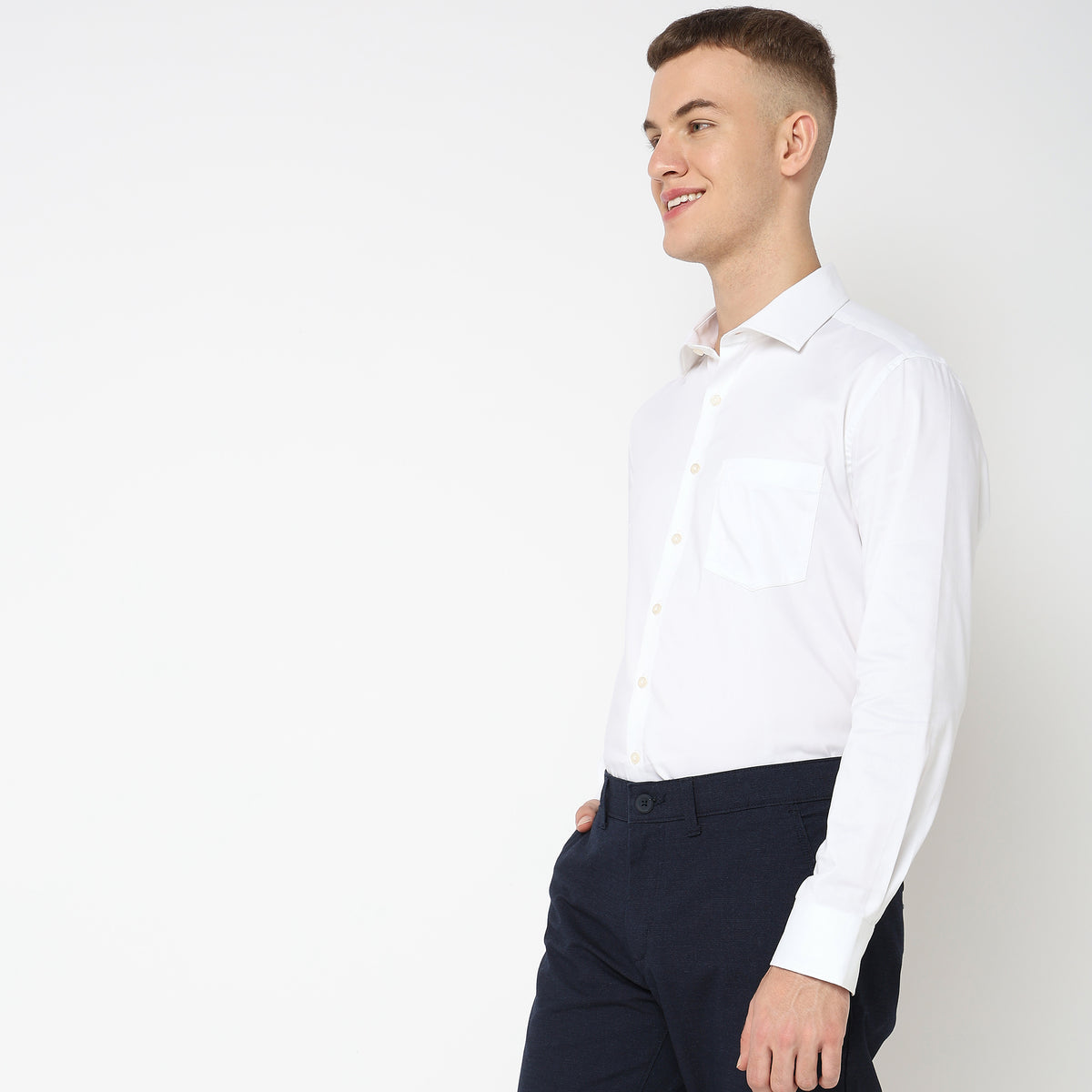 Slim Fit Solid Shirt