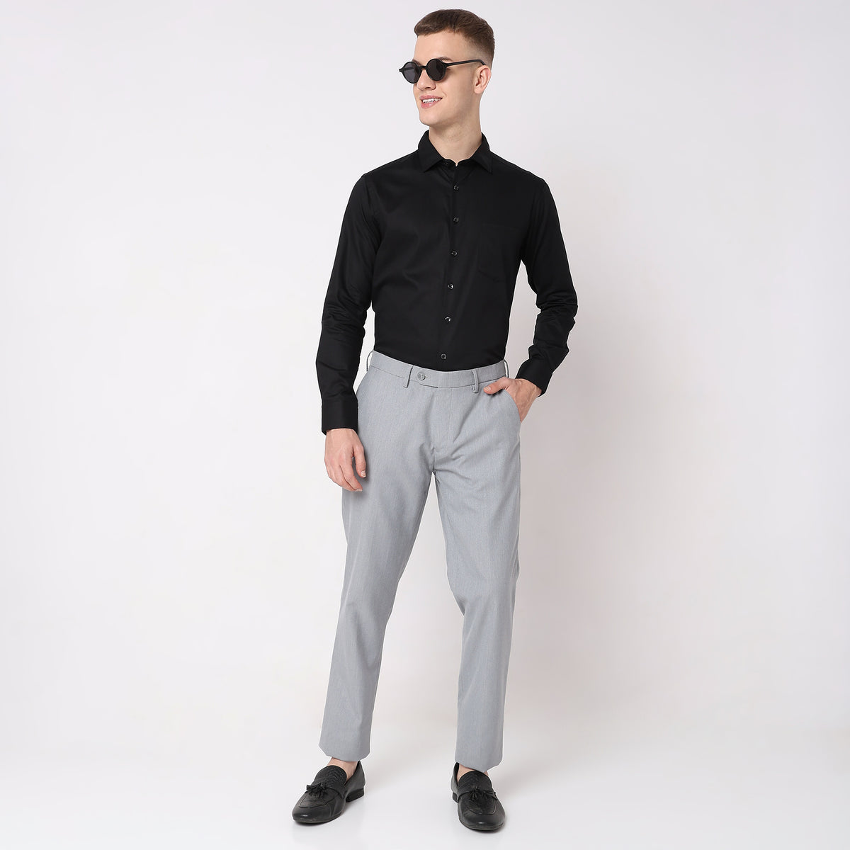 Slim Fit Solid Shirt