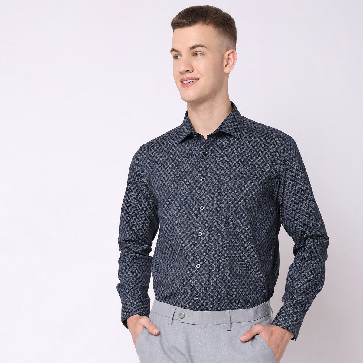 Slim Fit Solid Shirt