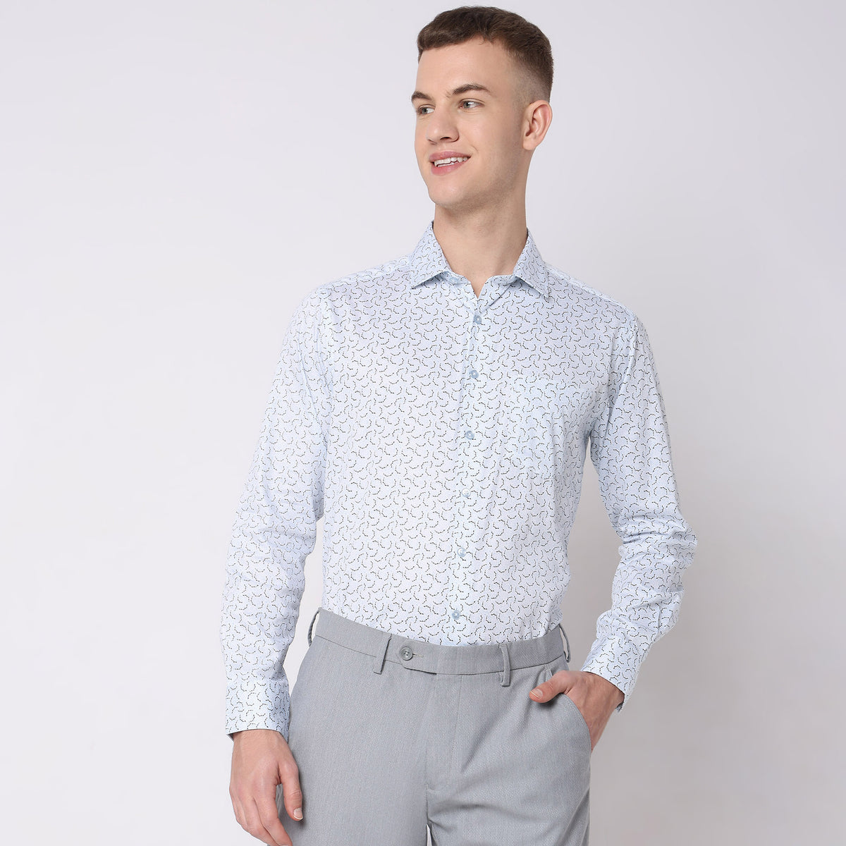 Slim Fit Solid Shirt