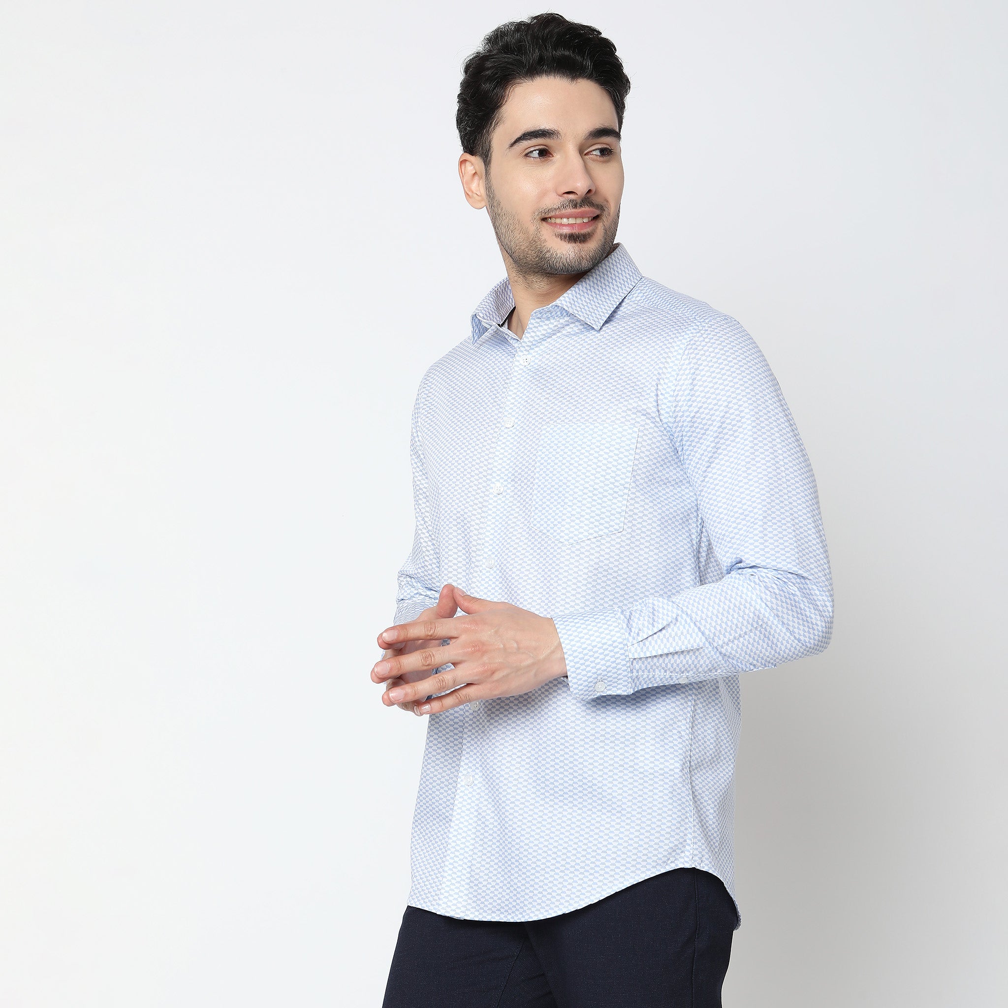 Slim Fit Abstract Shirt