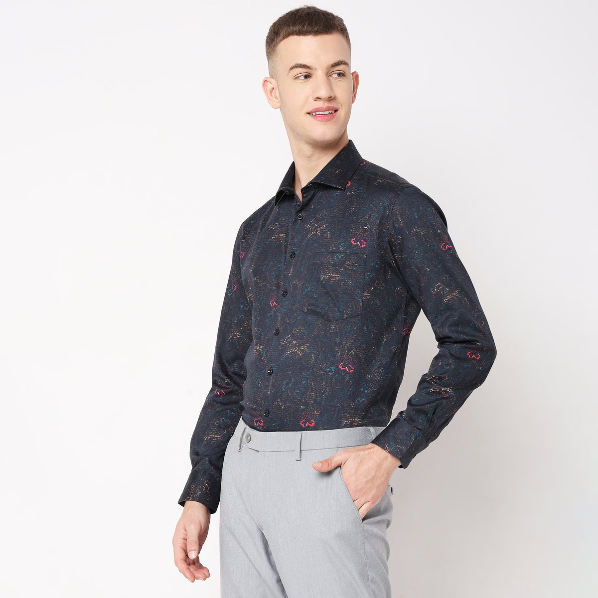 Slim Fit Solid Shirt