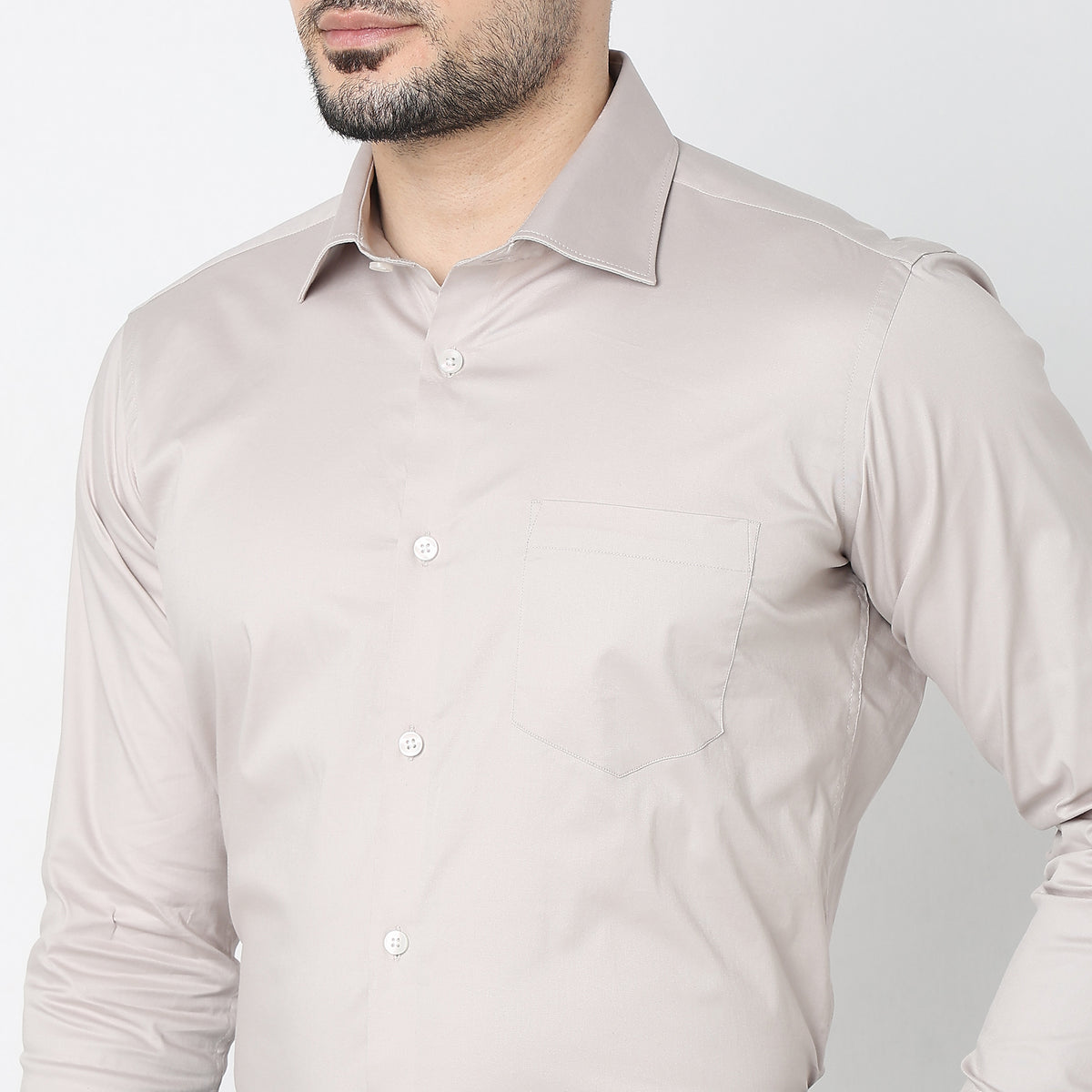 Slim Fit Solid Shirt