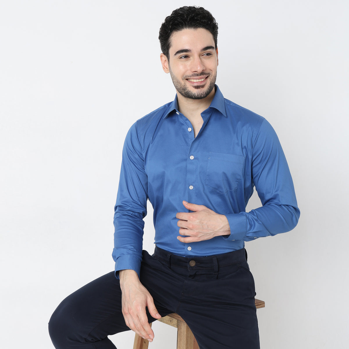 Slim Fit Solid Shirt