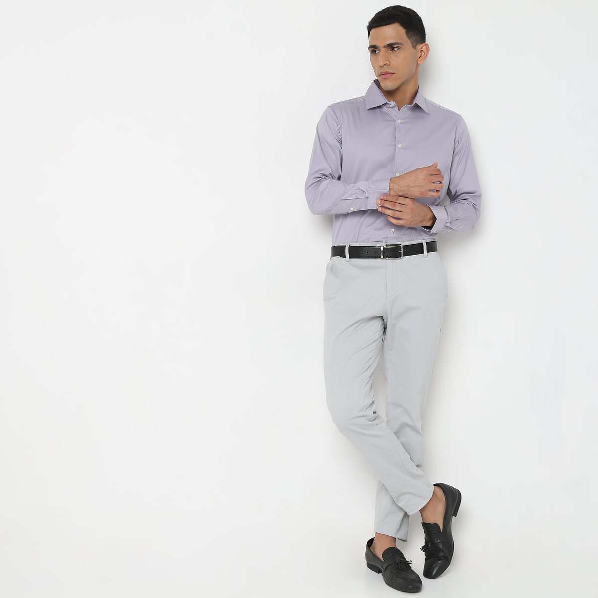 Slim Fit Solid Shirt