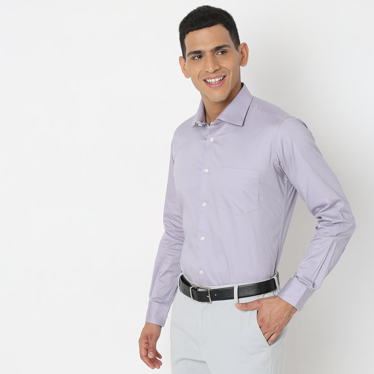 Slim Fit Solid Shirt