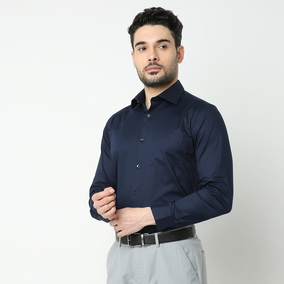 Slim Fit Solid Shirt