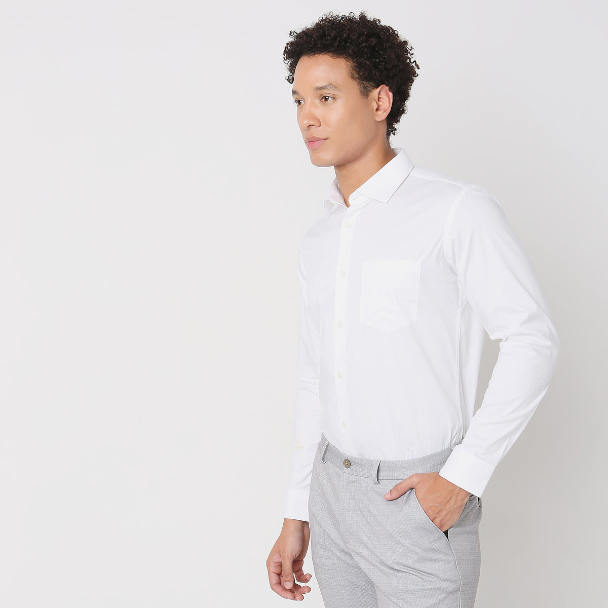 Slim Fit Solid Shirt