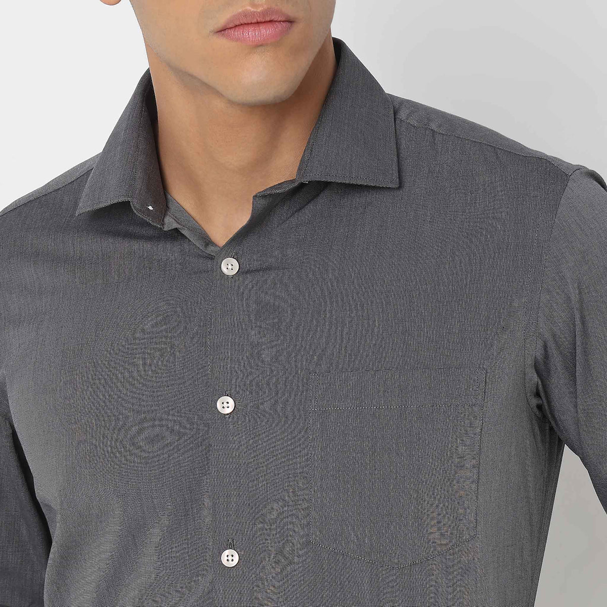 Slim Fit Solid Shirt