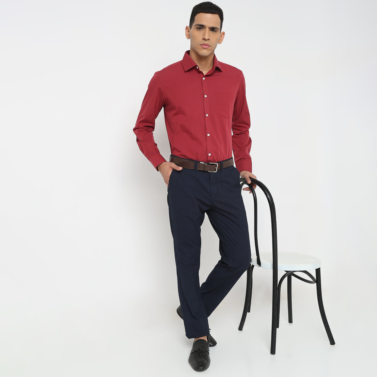 Slim Fit Solid Shirt