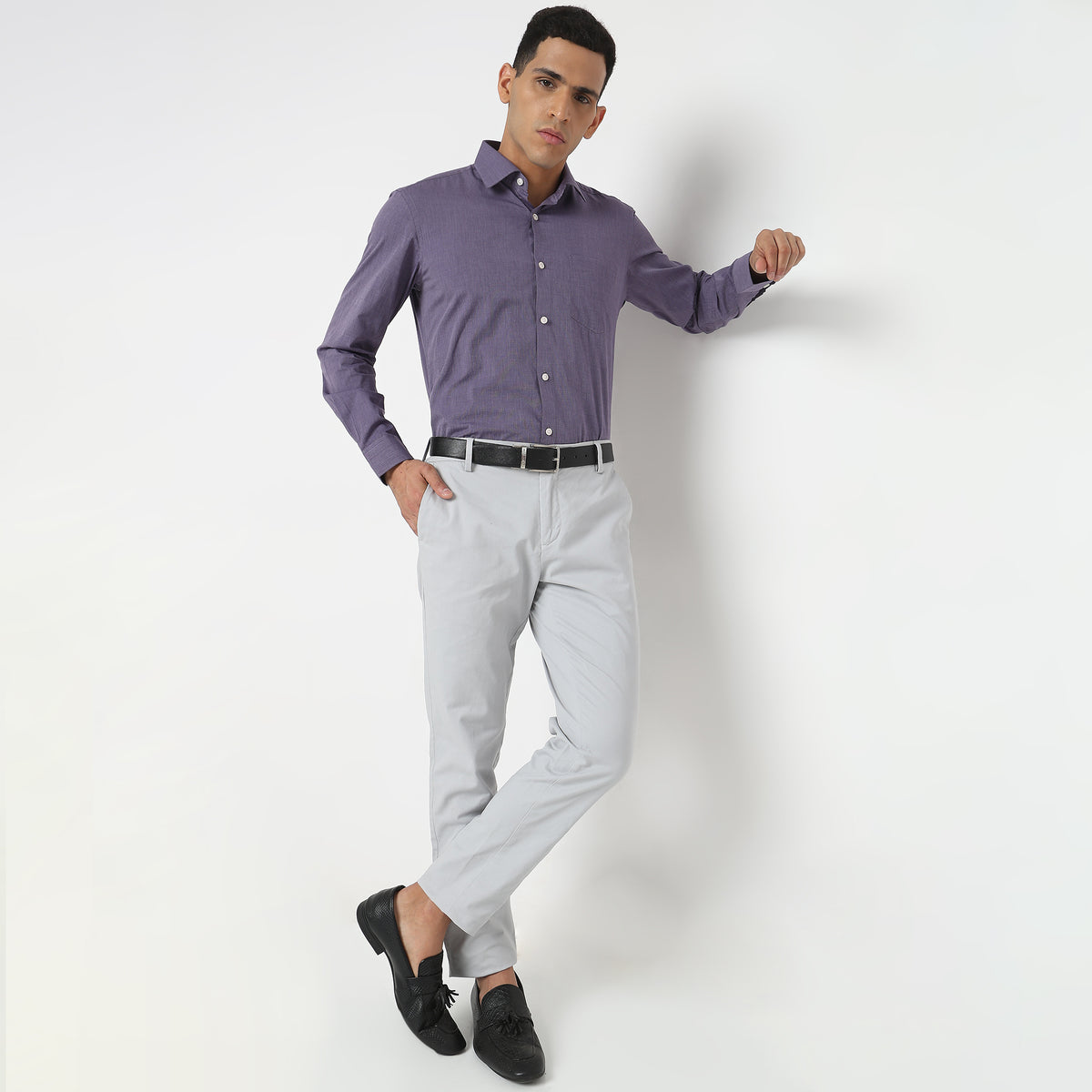 Slim Fit Solid Shirt