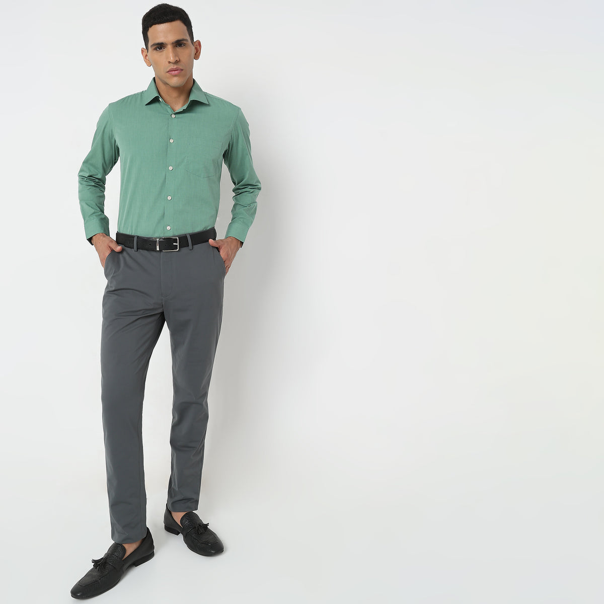 Slim Fit Solid Shirt