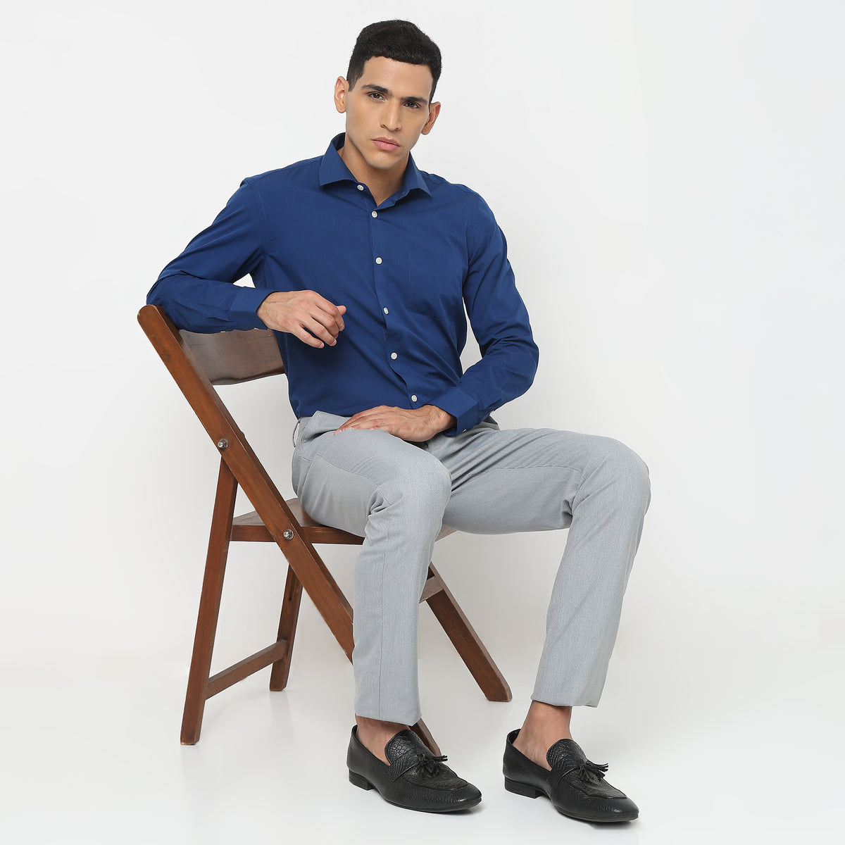 Slim Fit Solid Shirt