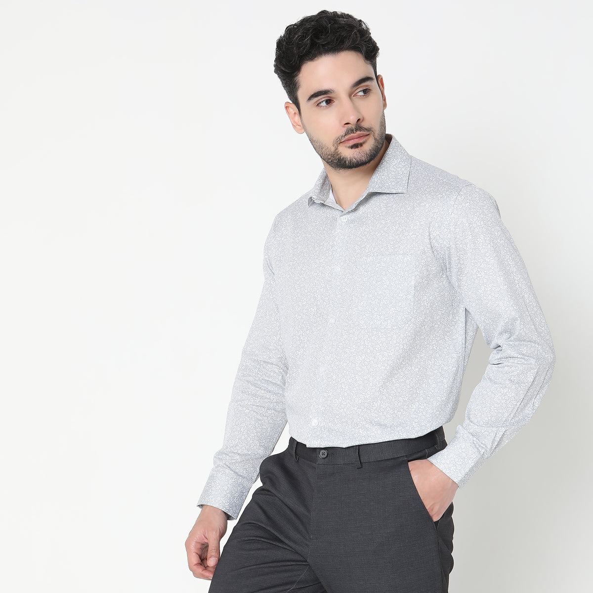 Regular Fit Solid Shirt