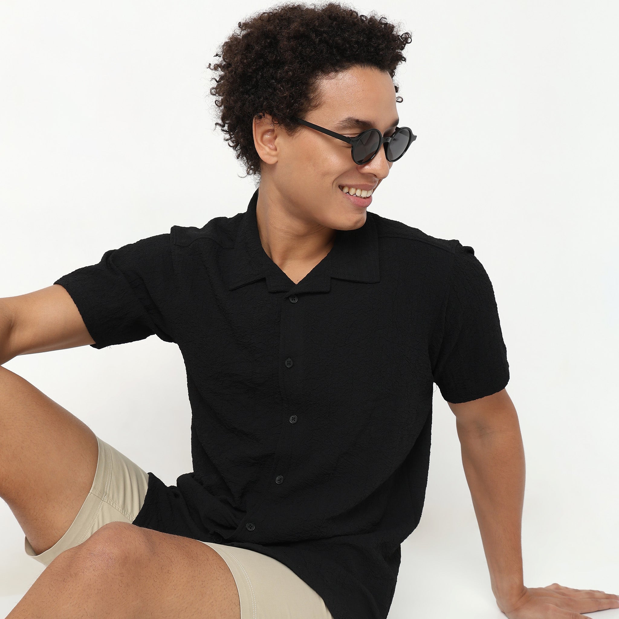 Relaxed Fit Solid Shirt