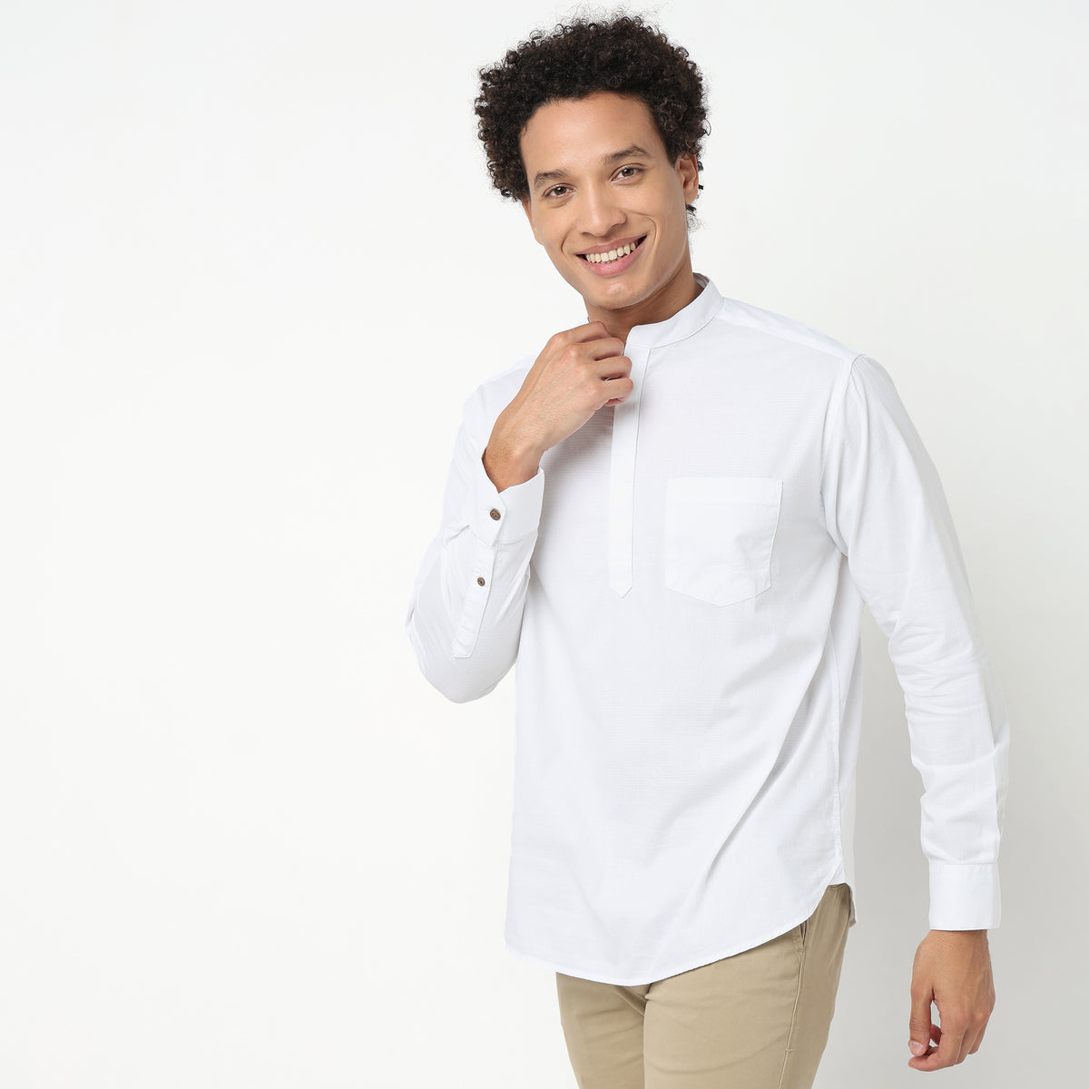 Regular Fit Solid Shirt