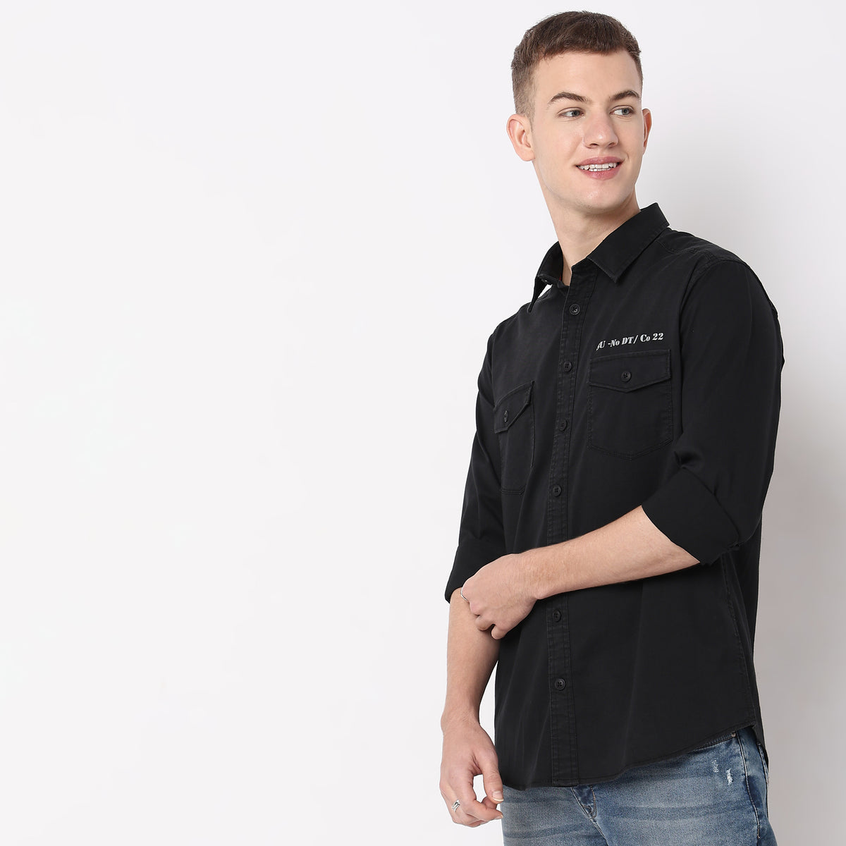 Regular Fit Solid Shirt