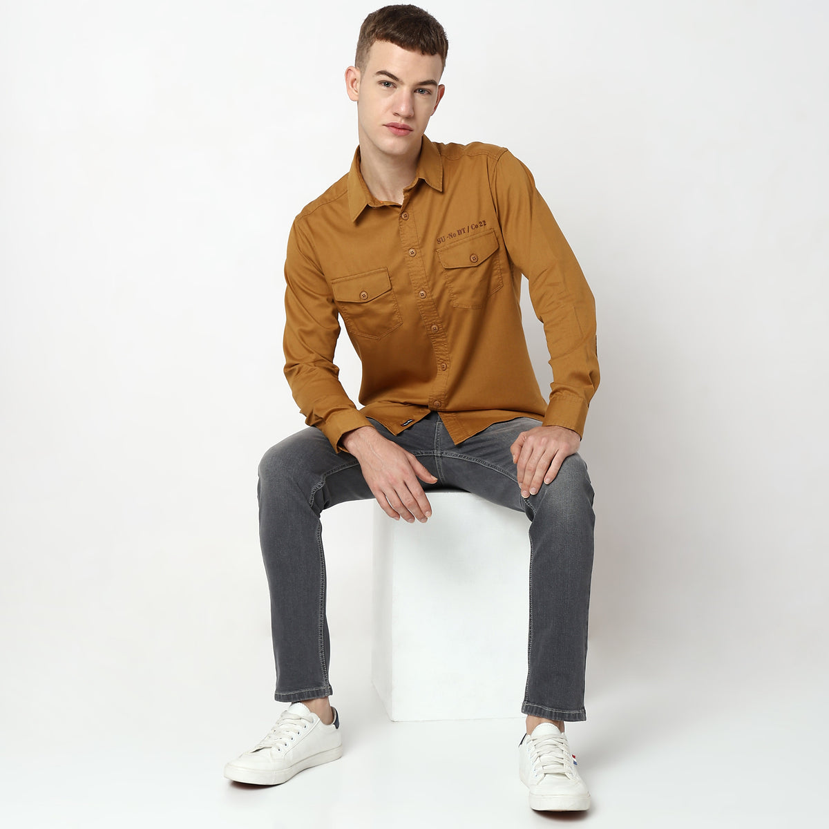 Regular Fit Solid Shirt