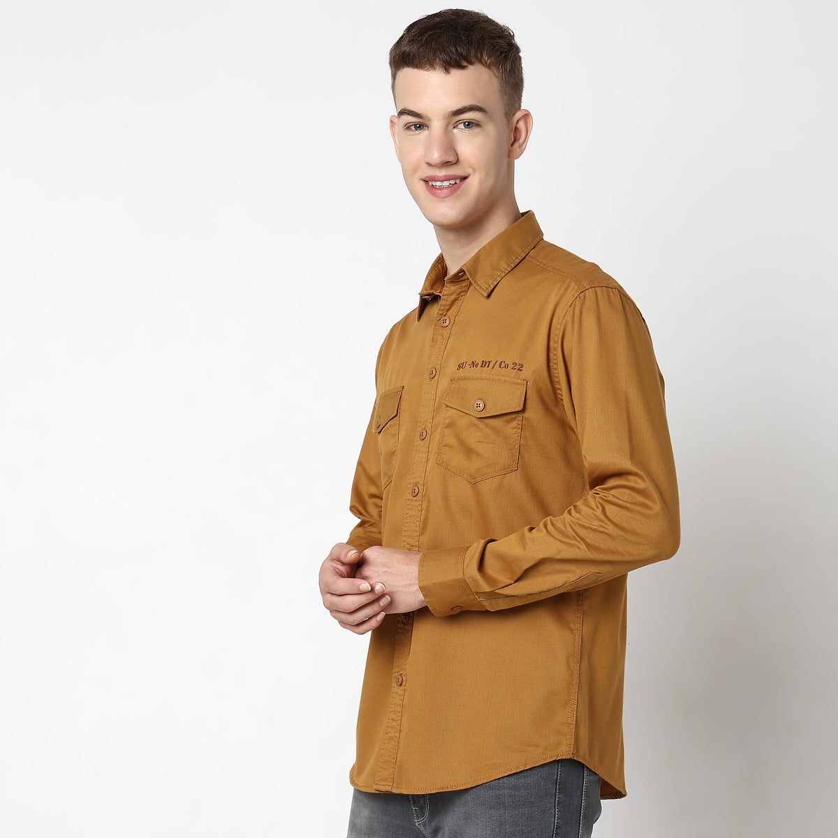 Regular Fit Solid Shirt