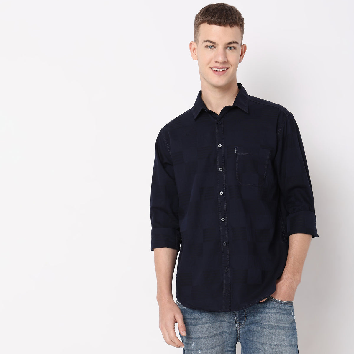 Regular Fit Solid Shirt