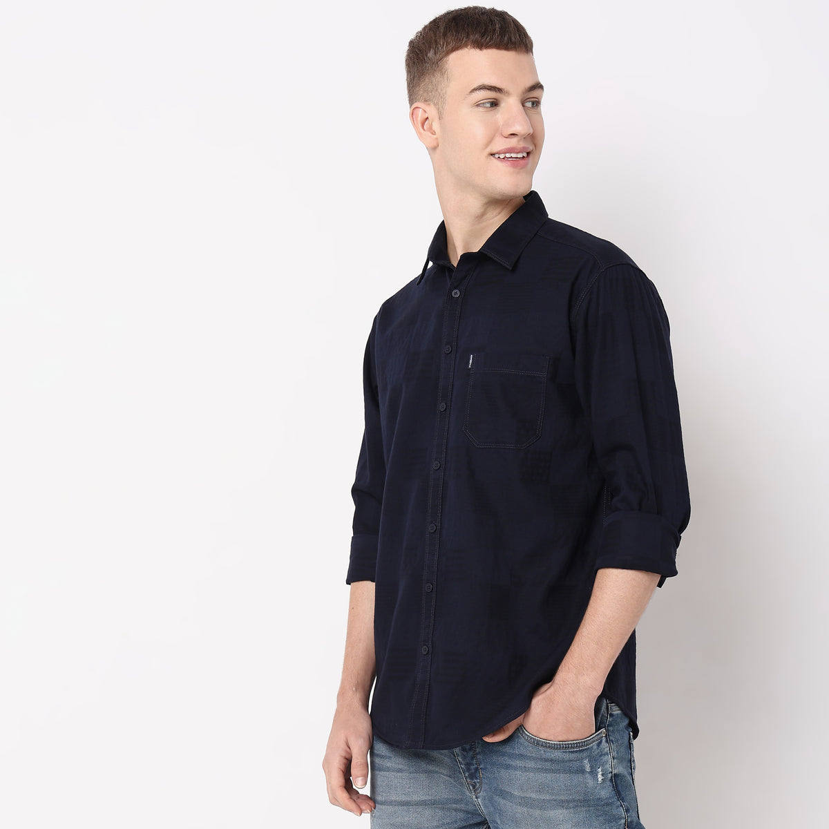 Regular Fit Solid Shirt