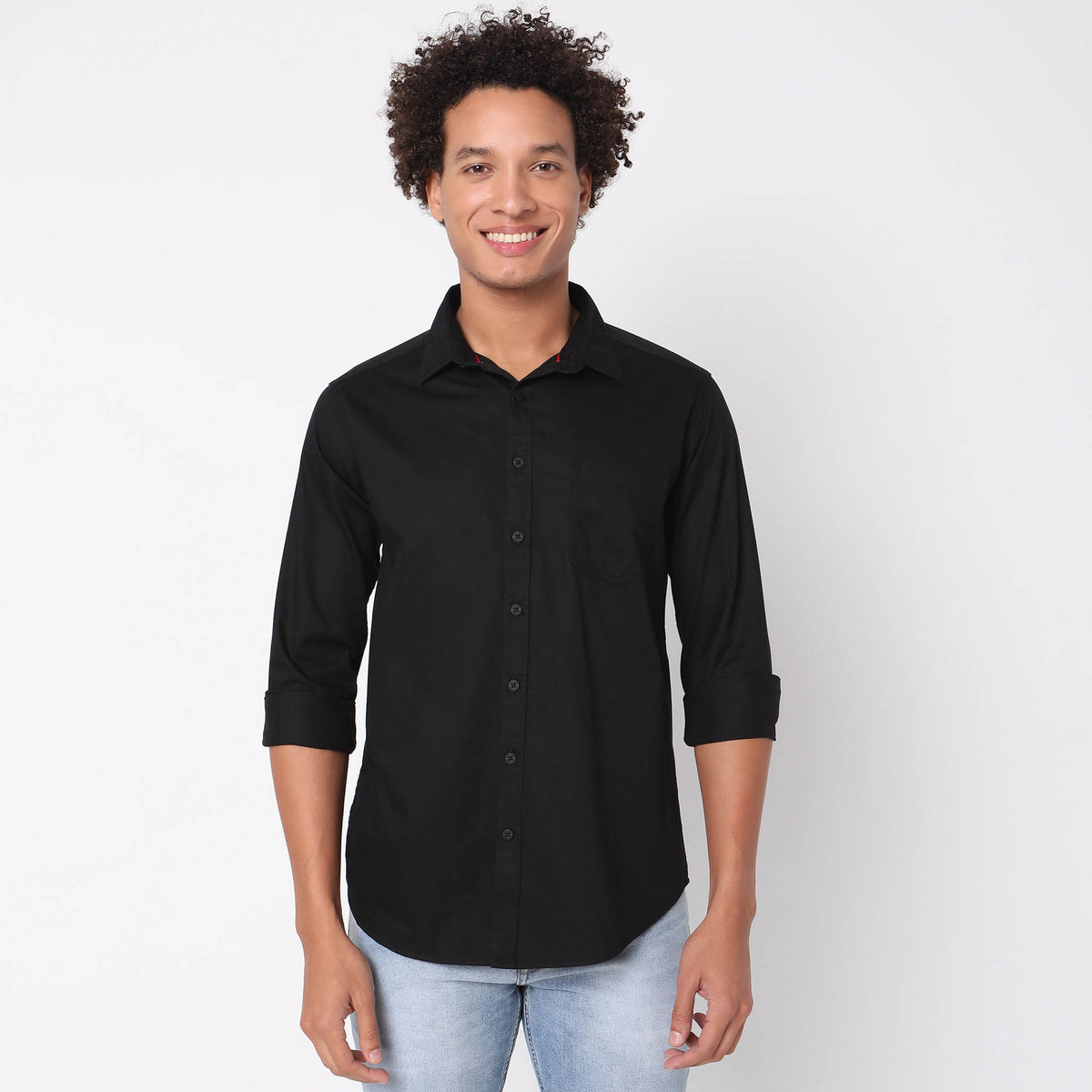 Slim Fit Solid Shirt